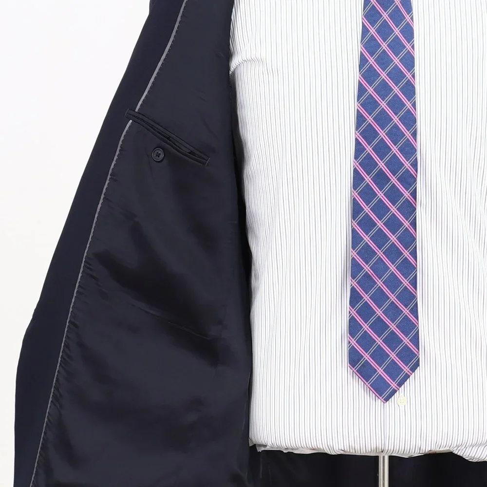 Marc Anthony 50R Navy Solid 2-Button Sport Coat Blazer Jacket V038